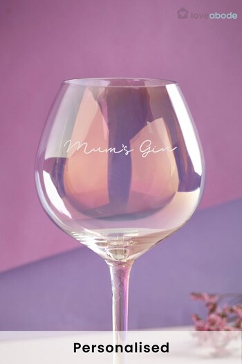 Personalised Iridescent Gin Glass By Loveabode (R79255) | £23