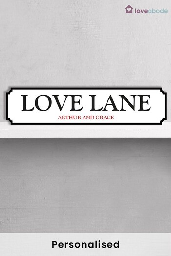 Personalised Love Lane Sign By Loveabode (R79258) | £22