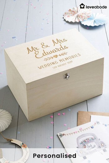Personalised Mr and Mrs Memory Box by Loveabode (R79278) | £38