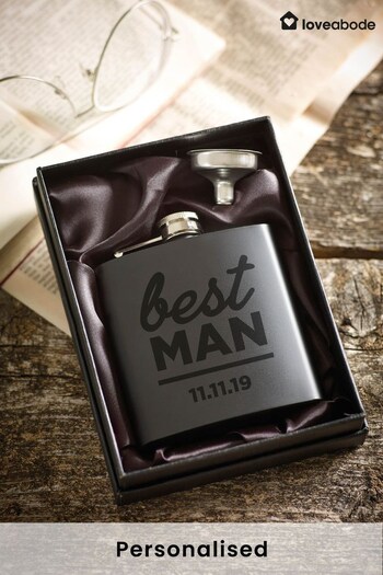 Personalised Best Man Hip Flask by Loveabode (R79299) | £15