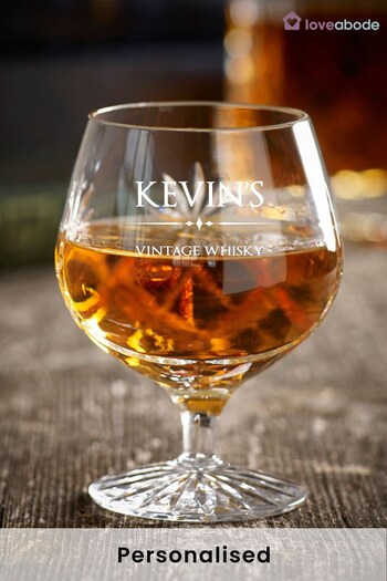Personalised Crystal Brandy Glass by Loveabode (R79308) | £23