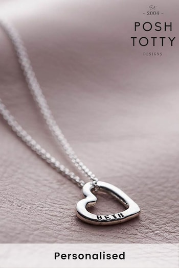 Personalised Mini Love Heart Necklace by Posh Totty Designs (R79323) | £30