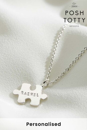 Personalised Mini Jigsaw Necklace by Posh Totty Designs (R79329) | £32