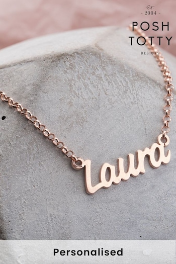 Personalised Name Necklace by Posh Totty Designs (R79332) | £95
