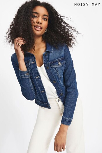 NOISY MAY Mid Blue Fitted Denim Jacket (R79525) | £30