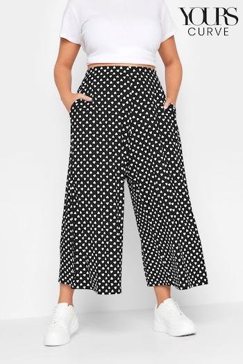 Yours Curve Black Limited Extra Wide Leg Culottes (R79527) | £24