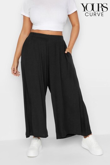 Yours Curve Black Limited Extra Wide Leg Culottes (R79528) | £24