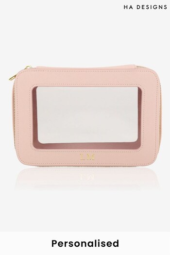 Personalised Cali Leather Make Up Bag by HA Designs (R80425) | £45