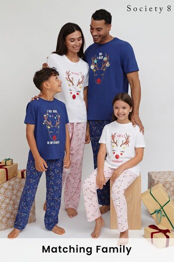 Society 8 Red Deer Matching Family Christmas PJ Set (R80439) | £20