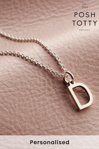Personalised Letter Necklace by Posh Totty (R80508) | £33