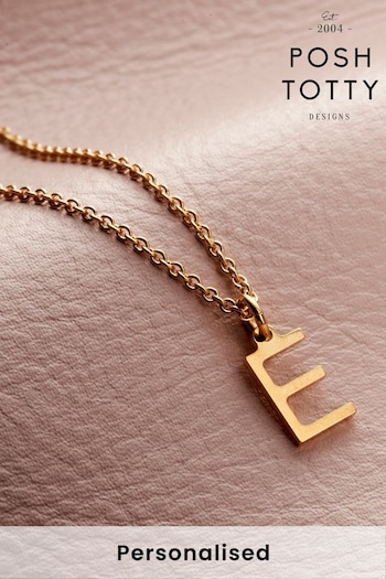 Personalised Letter Necklace by Posh Totty (R80510) | £30
