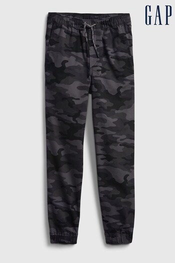 Gap Black Camo Kids Everyday Joggers with Washwell™ (R80616) | £18