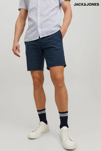 JACK & JONES Navy Linen Shorts (R82332) | £25
