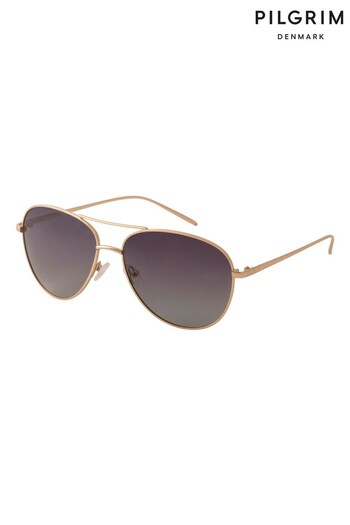 PILGRIM Gold NANI Pilot Sunglasses (R82414) | £32