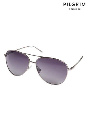 PILGRIM Black NANI Pilot Sunglasses (R82416) | £30