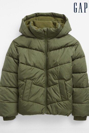 Gap Green Water Resistant Cold Control Quilted Puffer Jacket (R82533) | £50
