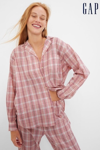 Gap Pink Tartan Tartan Long Sleeve Pyjama Top (R82560) | £30