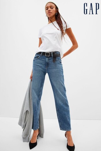 Gap Mid Wash Blue Mid Rise '90s Loose Fit waist Jeans (R82563) | £45