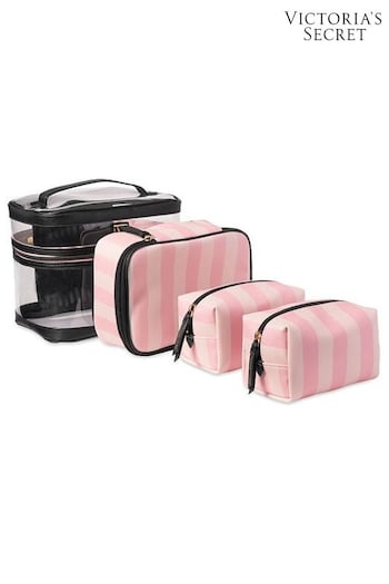 Victoria's Secret Pink Iconic Stripe 4 in 1 Cosmetic Bag (R82777) | £45