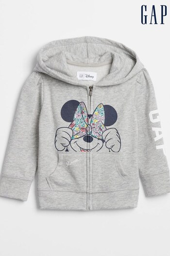 Gap Grey Disney Minnie Mouse Logo Hoodie (R83146) | £30