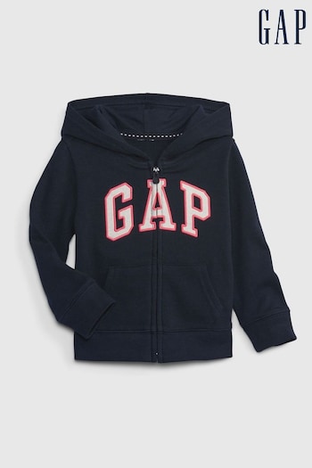 Gap Navy Blue Logo Zip Up Hoodie (12mths-5yrs) (R83831) | £18