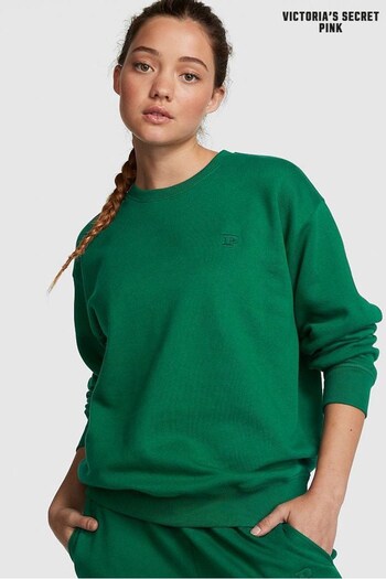 Victoria's Secret PINK Garnet Green Fleece Oversized Sweatshirt (R83971) | £39