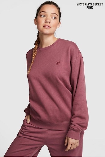 Victoria's Secret PINK Morning Rose Pink Fleece Oversized Sweatshirt (R83976) | £39