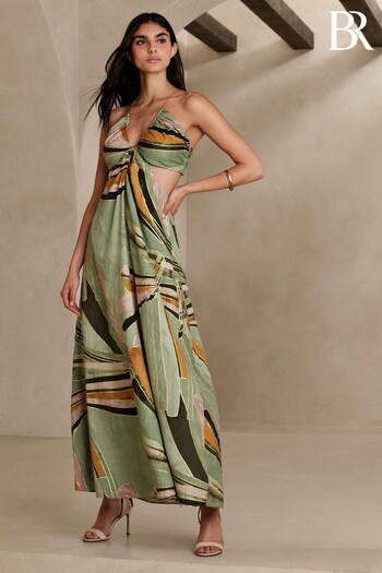 Banana Republic Green Manon Linen-Blend Maxi Dress (R83996) | £175