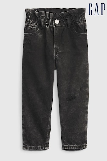 Gap Washed Black Paperbag Mom Washwell Missguided Jeans (12mths-5yrs) (R84025) | £25