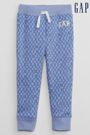 Gap Blue Checked Disney Minnie Mouse Print Logo Pull-On Joggers (R84035) | £15