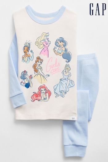 Gap White Disney Princess Long Sleeve Pyjama Set (R84056) | £20