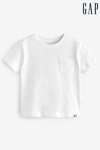Gap White Pocket Short Sleeve Crew Neck T-Shirt (R84403) | £6