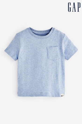 Gap Light Blue Pocket Short Sleeve Crew Neck T-Shirt (R84404) | £8