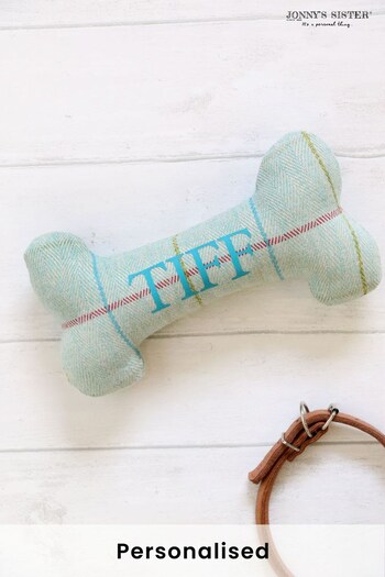 Personalised Tweed Dog Bone Size Small by Jonny's Sister (R84720) | £21