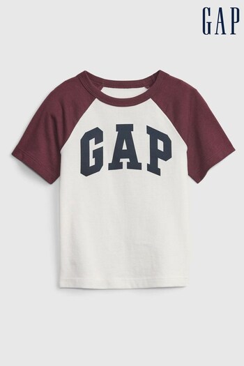 Gap White Logo Organic Cotton Logo Short Sleeve T-Shirt (R84762) | £8