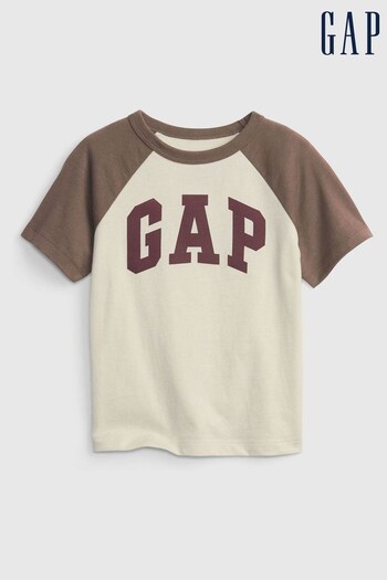 Gap Neutral/Natural Organic Cotton Logo Short Sleeve T-Shirt (R84766) | £8