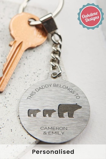 Personalised Daddy Baby Bears Keyring by Oakdene Designs (R84826) | £10