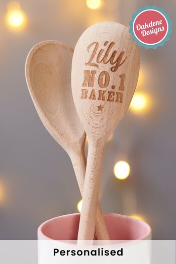 Personalised Wooden Baking Spoon by Oakdene Designs (R84843) | £10
