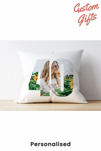 Personalised Photo Upload Cushion By Custom Gifts (R86442) | £20