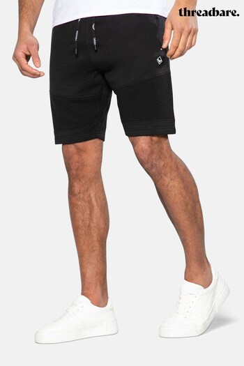 Threadbare Black Josh Fleece Shorts (R89332) | £18