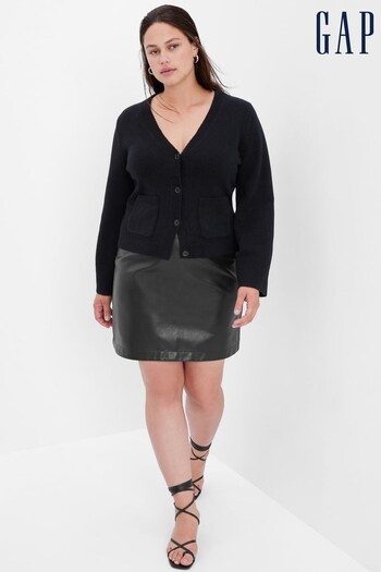 Gap Black Faux Leather Mini Skirt (R90313) | £45