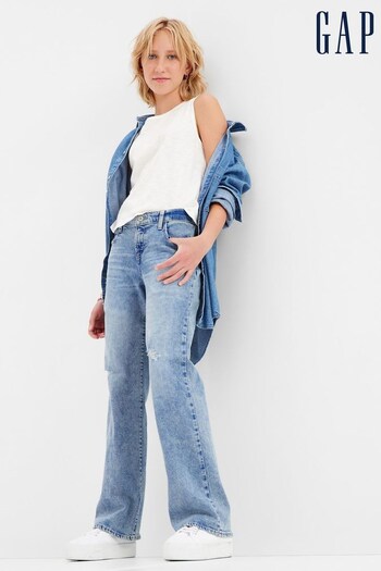 Gap Medium Blue Low Rise Vintage Boot Zip-Around Jeans (R90753) | £35