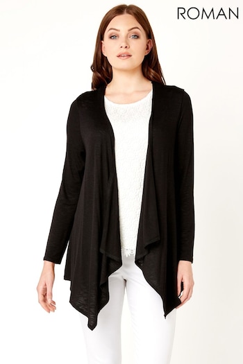 Roman Black Waterfall Front Jersey Cardigan (R91508) | £20