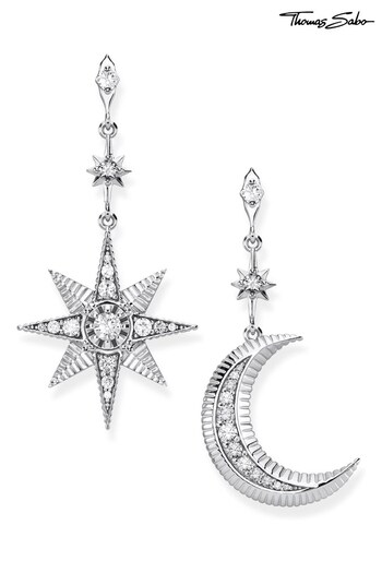 Thomas Sabo Silver Kingdom of Dreams Star  Moon Earrings (R91704) | £149