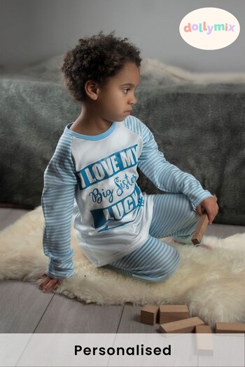 Personalised I Love My Sister/Brother Pyjamas by Dollymix (R91913) | £26