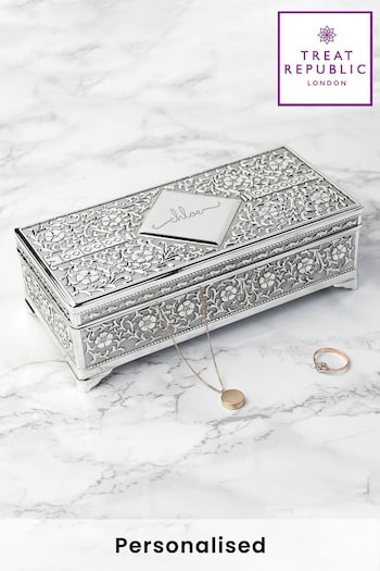 Personalised Silver Trinket Box by Treat Republic (R92055) | £39