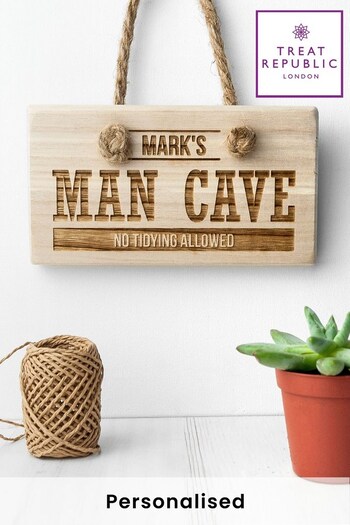 Personalised Wooden Hanging Sign by Treat Republic (R92061) | £18