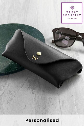 Personalised Leather Glasses Case by Treat Republic (R92091) | £35