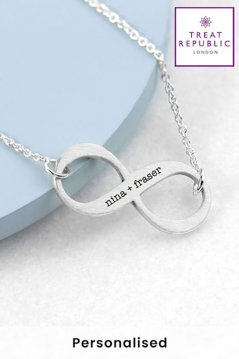 Personalised Infinity Necklace by Treat Republic (R92137) | £30