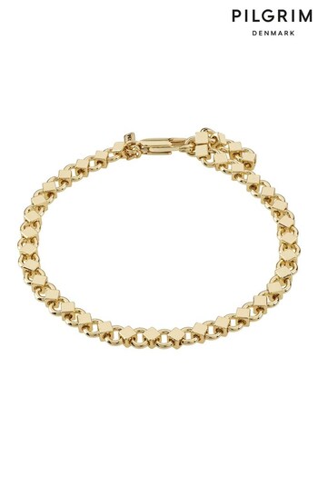 PILGRIM Gold Desiree  Recycled Chain Bracelet (R92195) | £28